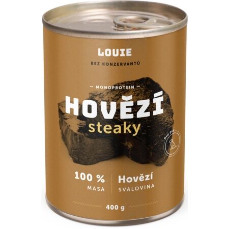 LOUIE HOVÄDZIE STEAKY 400 G - Konzerva pre psov