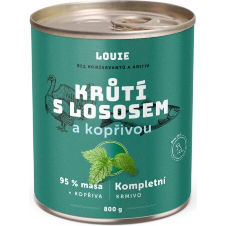 LOUIE KRŮTÍ S LOSOSEM A KOPŘIVOU 800 G - Psí konzerva