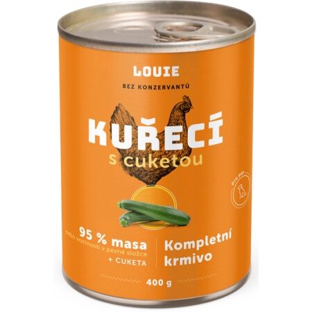 LOUIE KUŘECÍ S CUKETOU 400 G - Psí konzerva