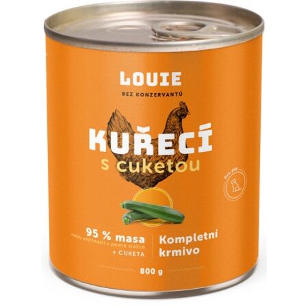 LOUIE KUŘECÍ S CUKETOU 800 G - Psí konzerva