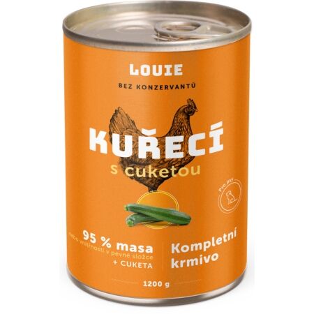 LOUIE Kuřecí s cuketou 1200 g - Psí konzerva