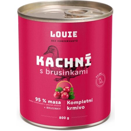 LOUIE KACHNÍ S BRUSINKAMI 800 G - Psí konzerva