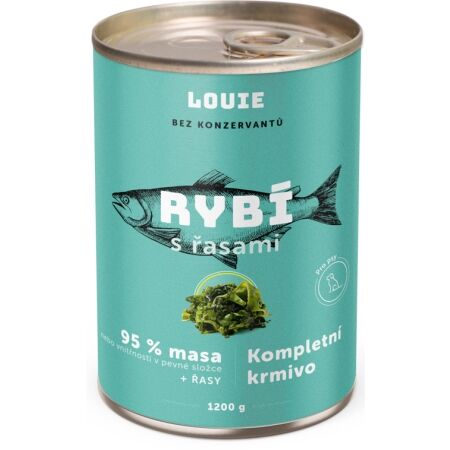 LOUIE Rybí s řasami 1200 g - Psí konzerva