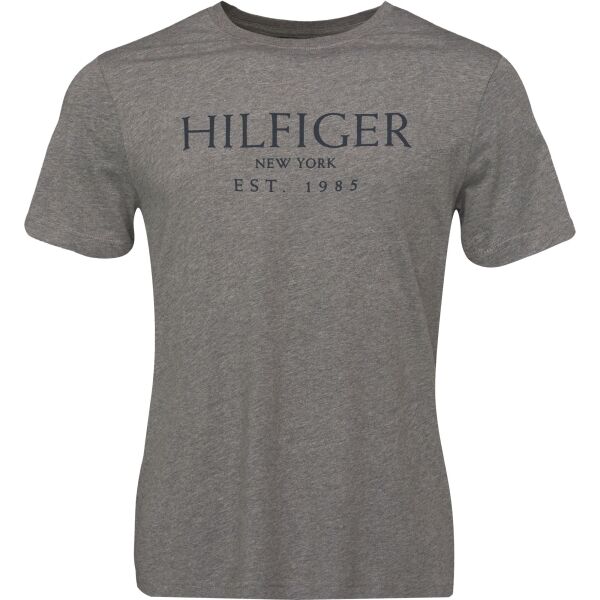 Tommy Hilfiger BIG HILFIGER TEE Pánske tričko, tmavo sivá, veľkosť