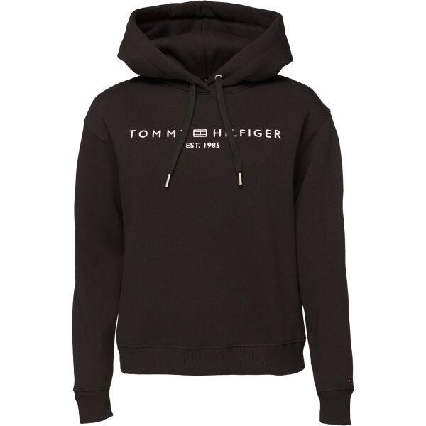 Tommy Hilfiger MODERN REG CORP LOGO HOODIE Dámska mikina, čierna, veľkosť