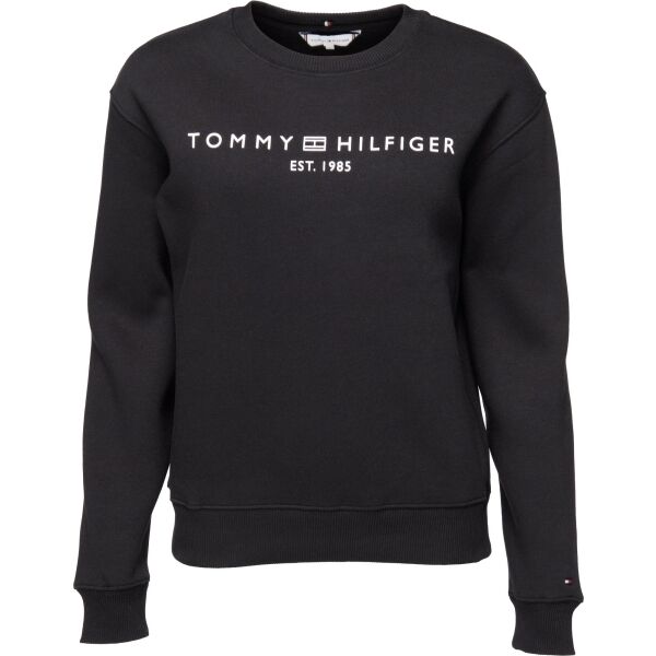 Tommy Hilfiger MDRN REG CORP LOGO C-NK SWTSHRT Dámska mikina, čierna, veľkosť