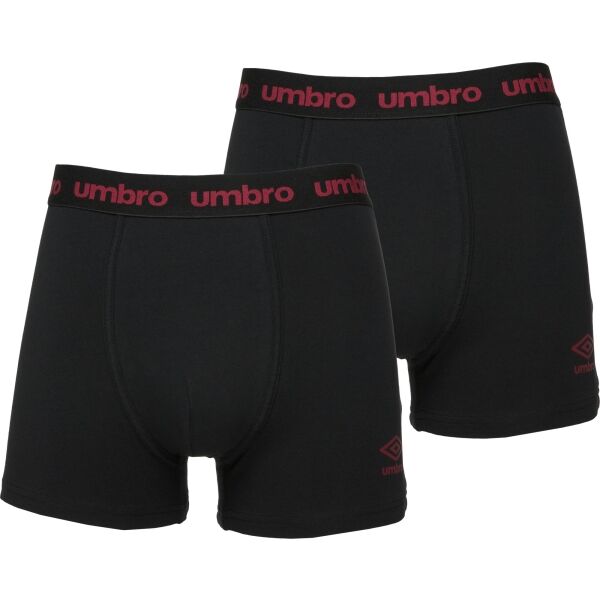 Umbro BOXER SHORT 2 PACK Pánske boxerky, čierna, veľkosť