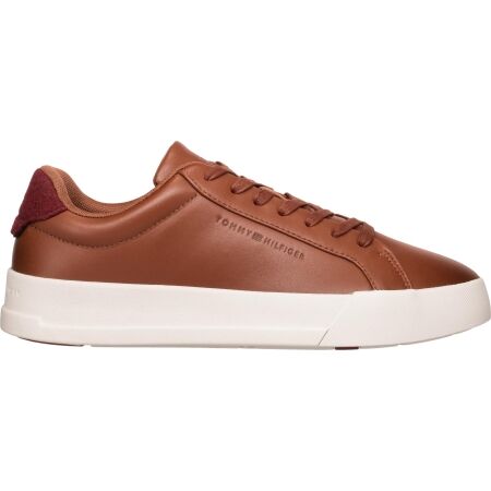 Tommy Hilfiger LEATHER CONTRAST HEEL COURT TRAINERS - Мъжки кецове