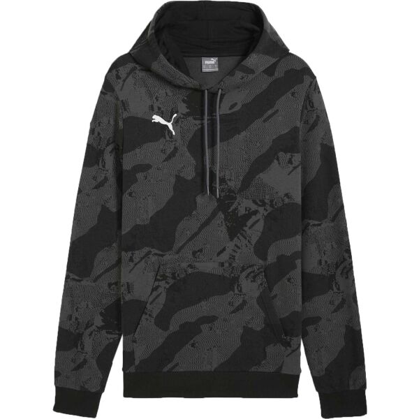 Puma INDIVIDUAL LIGA CAMO HOODY Pánska mikina, čierna, veľkosť