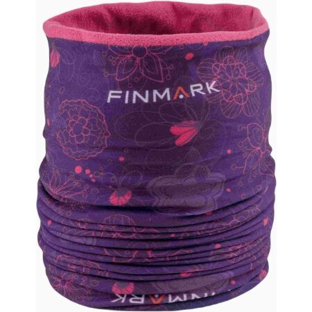 Finmark MULTIFUNCTIONAL SCARF WITH FLEECE - Girls’ multifunctional scarf