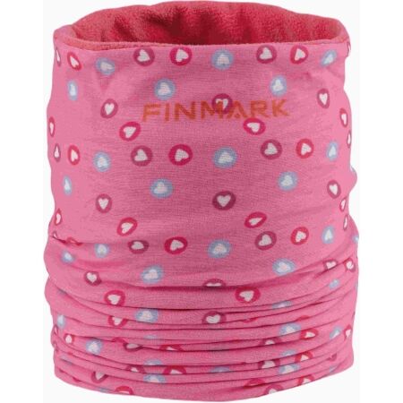 Finmark MULTIFUNCTIONAL SCARF WITH FLEECE - Girls’ multifunctional scarf