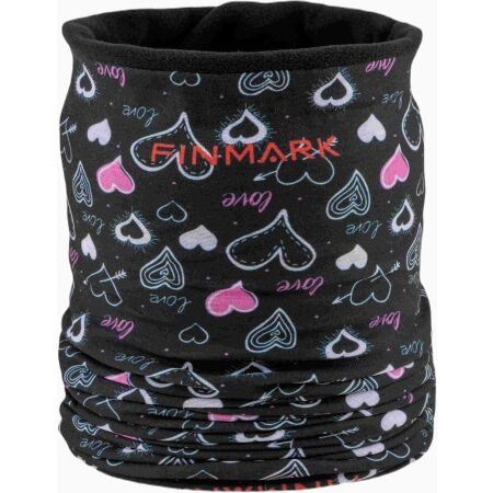 Finmark MULTIFUNCTIONAL SCARF WITH FLEECE - Girls’ multifunctional scarf