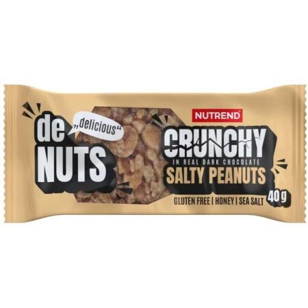 Nutrend DENUTS CRUNCHY 40 G SLANÉ ARAŠÍDY - Energetická tyčinka