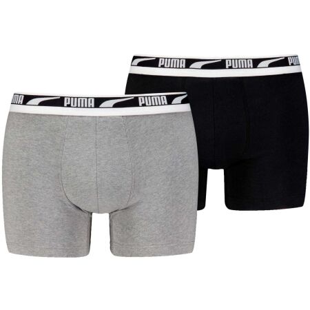 Puma MEN EVERYDAY MULTI LOGO BOXER 2P - Herren-Boxershorts