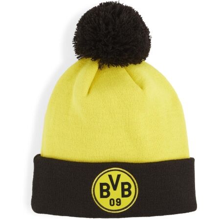 Puma BORUSSIA DORTMUND ESSENTIALS POM POM BEANIE - Zimní čepice