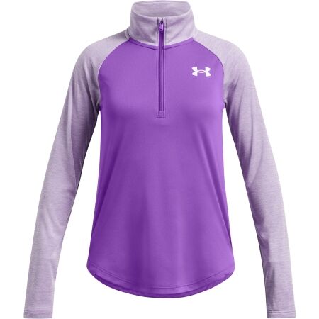 Under Armour TECH GRAPHIC 1/2 ZIP - Dívčí tričko s dlouhým rukávem