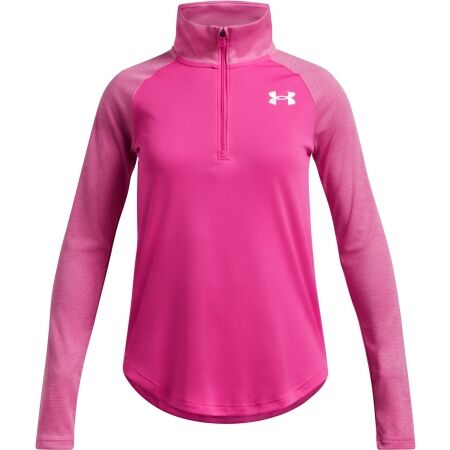 Under Armour TECH GRAPHIC 1/2 ZIP - Dívčí tričko s dlouhým rukávem