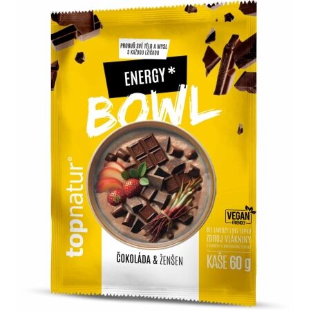 TOPNATUR BOWL ENERGY 60 G ČOKOLÁDA + ŽENŠEN - Kaše