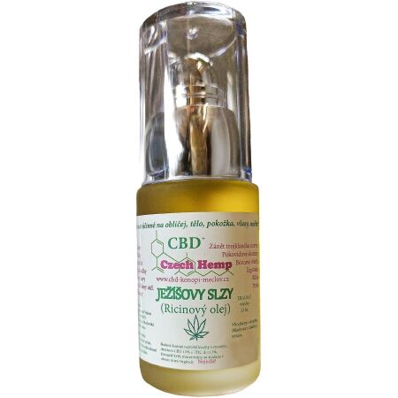 CBD konopí Meclov CBD RICINOVÝ OLEJ JEŽÍŠOVY SLZY 30 ML - CBD Ricinový kosmetický olej