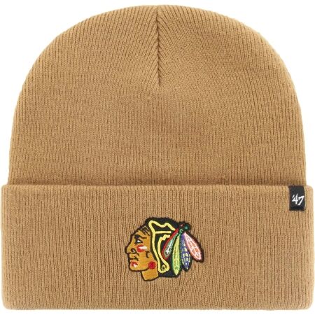 47 NHL CHICAGO BLACKHAWKS HAYMAKER '47 CUFF KNIT BLK - Căciulă de iarnă