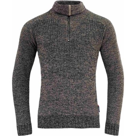 Devold BISPEN WOOL ZIP NECK - Pulover de lână pentru bărbați