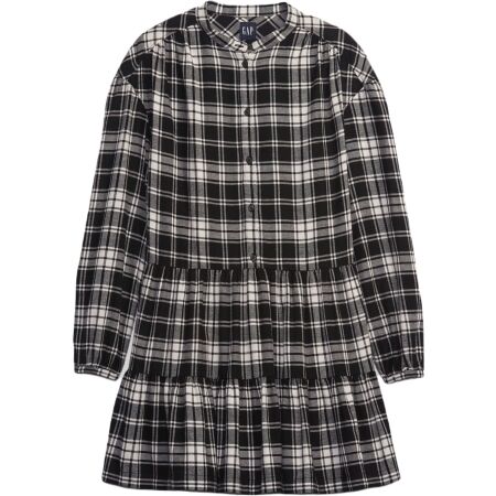 GAP LS PLAID TIERED - Dámské šaty