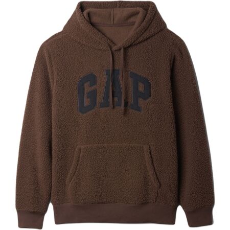 GAP V-FRCH LOGO TEDDY SHERPA - Pánska mikina