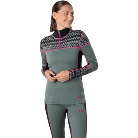 KARI TRAA SARA HALF ZIP - Dámské merino triko