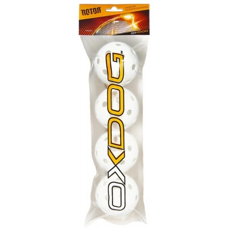 Oxdog Oxdog ROTOR WHITE TUBE 4 BALLS - Set de mingi pentru floorball