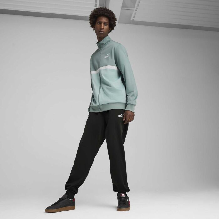 Puma COLORBLOCK POLY SUIT CL B - Jungen Trainingsanzug - grün ...