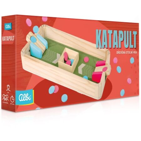 Joc de societate din lemn ALBI KATAPULT