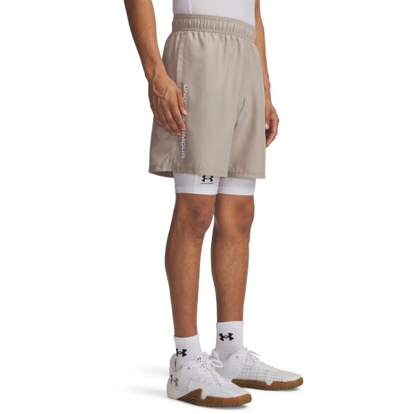 Under Armour WOVEN WORDMARK Herrenshorts, beige, größe L