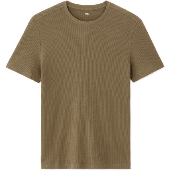 CELIO NELERON Kurzärmliges Herrenshirt, khaki, größe L
