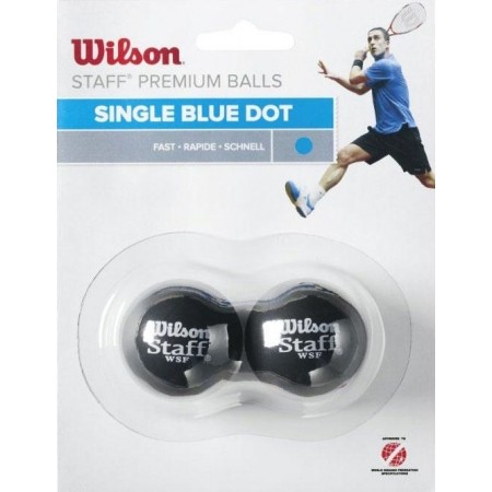 Squashový míček - Wilson STAFF SQUASH 2 BALL BLU DOT