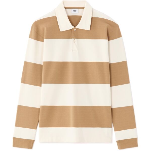 CELIO PEMELER Herren-Poloshirt, braun, größe L