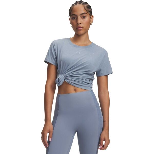 Under Armour RIVAL COTTON WASH SS Tricou pentru femei, albastru, mărime