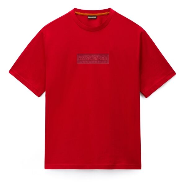 Napapijri S-BOX LOGO SS 1 BLACK BEAUTY T-Shirt für Herren, rot, größe XL