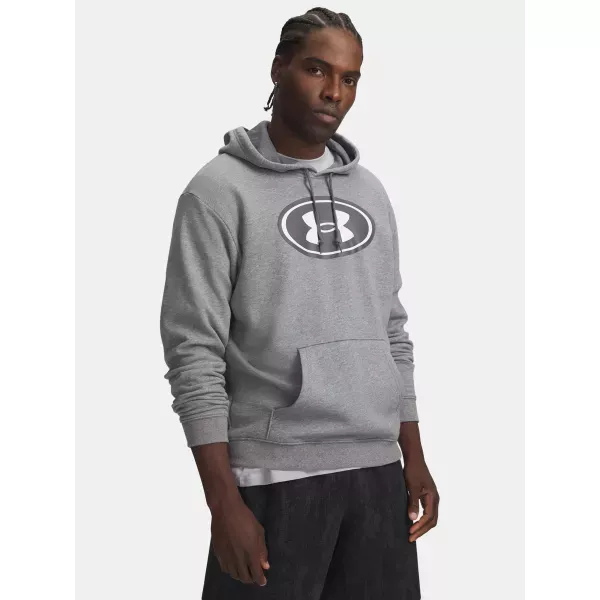 Under Armour RIVAL FLC BRANDED HOODIE Hanorac pentru bărbați, gri, mărime