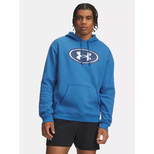 Under Armour RIVAL FLC BRANDED HOODIE Hanorac pentru bărbați, albastru, mărime