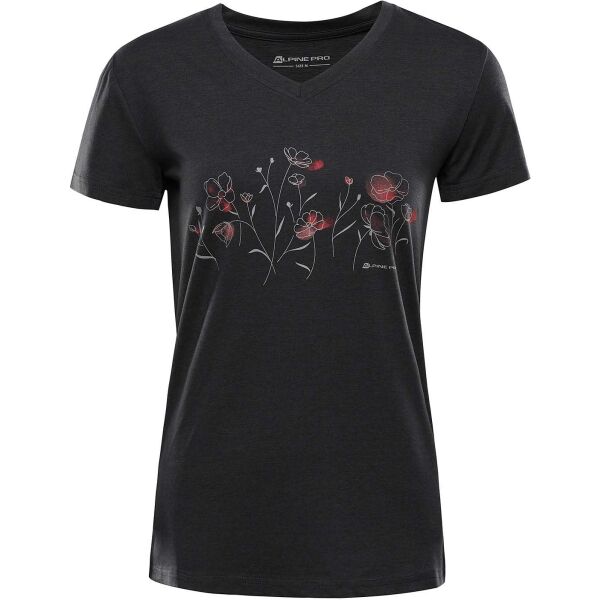 ALPINE PRO GREMA 3 Outdoor-T-Shirt für Damen, schwarz, größe S