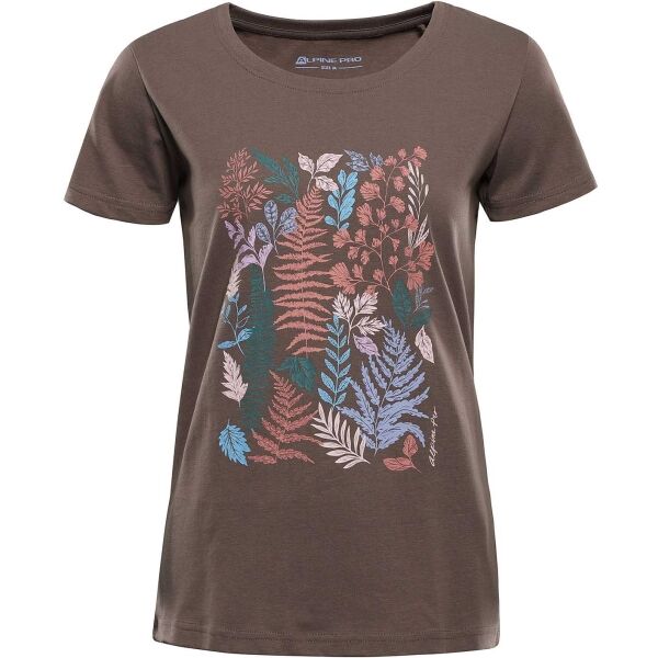 ALPINE PRO TERMESA 4 Damen-T-Shirt aus Baumwolle, braun, größe S