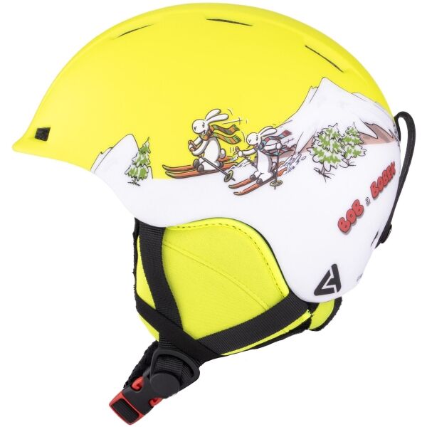 Laceto BOB UND BOBEK Kinder-Skihelm, gelb, größe (48 - 52)