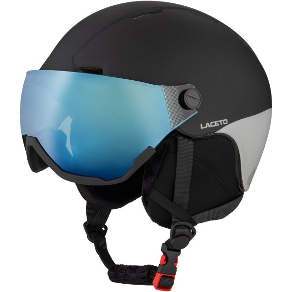 Laceto TEMPESTA MIPS Skihelm mit Visier, schwarz, größe (55 - 58)