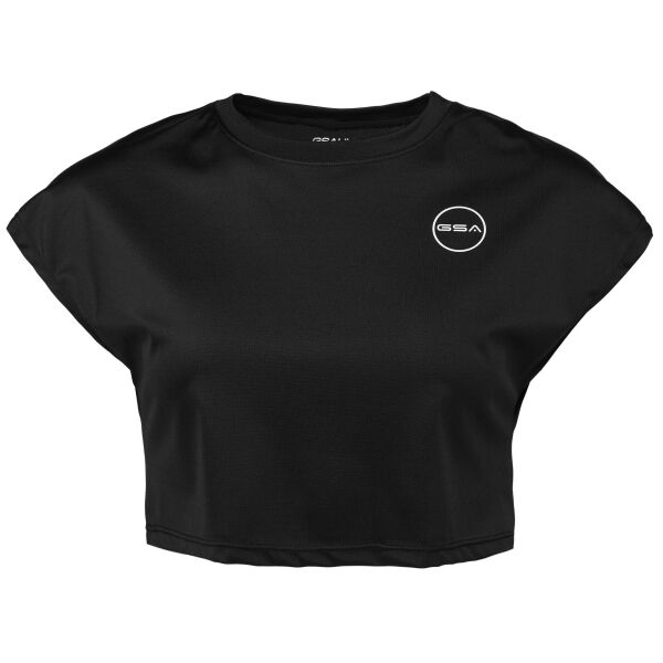 GSA PERFORMANCE TANK TOP Sportliches, bauchfreies T-Shirt für Damen, schwarz, größe L