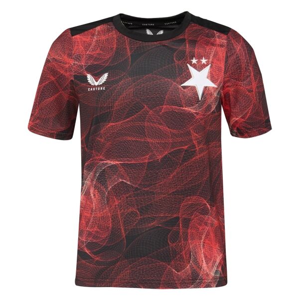 CASTORE SLAVIA PRAGUE PRE MATCH SS TEE Fußballshirt für Herren, schwarz, größe S
