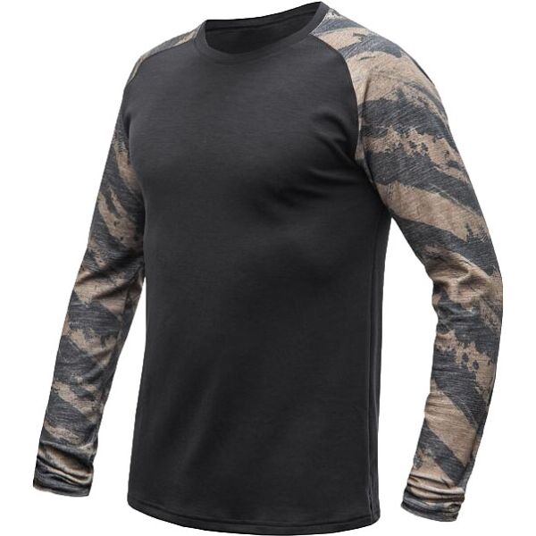 Sensor MERINO BLEND IMPRESS Thermounterhemd für Herren, schwarz, größe S