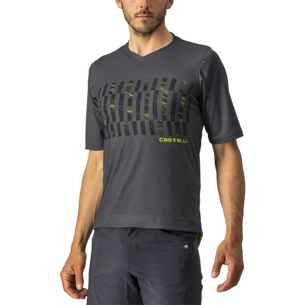 Castelli TRAIL TECH TEE Radtrikot für Herren, dunkelgrau, größe XXL