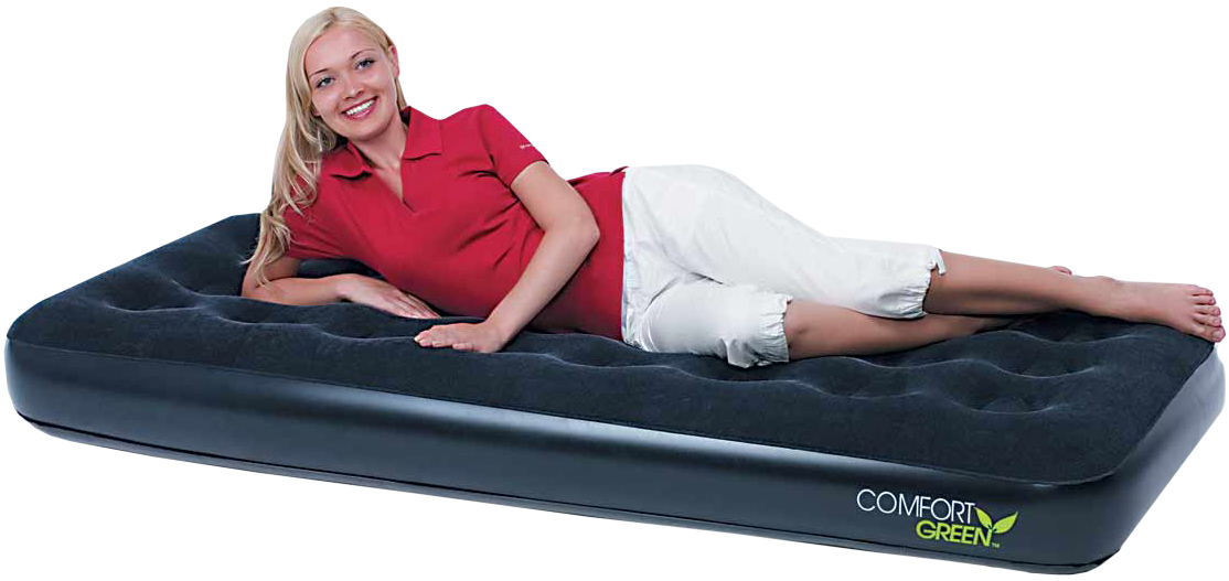 COMFORT GREEN FLOCKED AIR - Inflatable bed - single bed