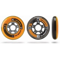Inline bearings and wheels set