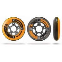 Inline bearings and wheels set